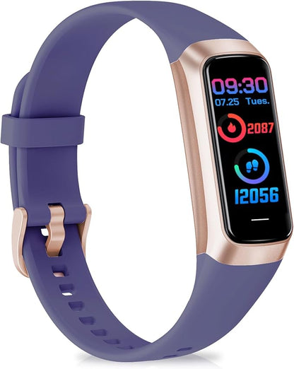 Fitness Tracker with 24/7 Heart Rate Blood Oxygen Sleep Monitor, 1.1" AMOLED Touch Screen Activity Tracker Smart Watches, IP68 Waterproof Step Counter Pedometer for Women Men