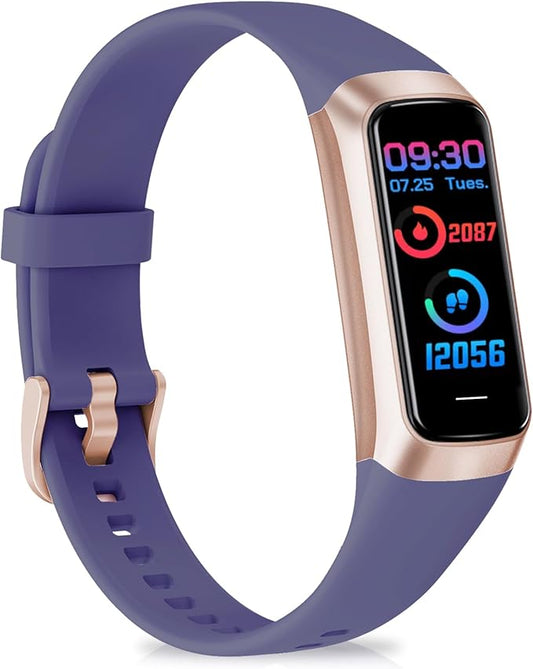 Fitness Tracker with 24/7 Heart Rate Blood Oxygen Sleep Monitor, 1.1" AMOLED Touch Screen Activity Tracker Smart Watches, IP68 Waterproof Step Counter Pedometer for Women Men