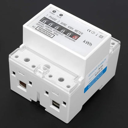 DDM75S Electric Meter, Single Phase 4P Din Rail Energy Meter LED Electricity Power Consumption Wattmeter Energy Meter 10 to 40A