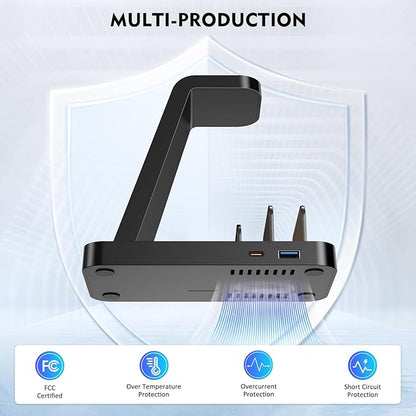 Wireless Charger for iPhone - 5 in 1 Charging Station for Multiple Devices Apple: Fast Wireless Charging Stand Dock for iPhone 16e 16 15 14 13 12 Pro Max Apple Watch Airpods