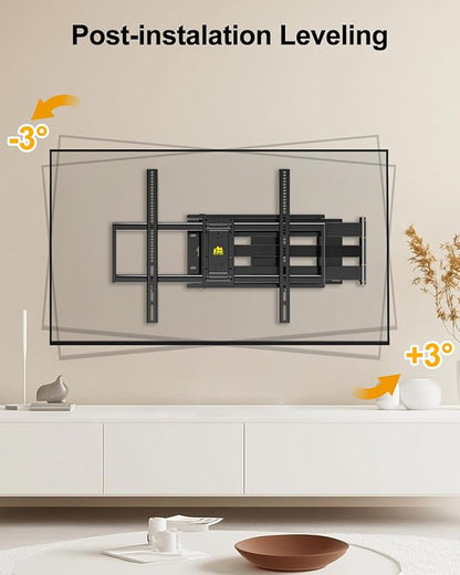 FORGING MOUNT Long Arm Full Motion TV Wall Mount for Most 42-100" TVs Holds 176 lbs, 41.75" Long Extension Corner TV Mount Heavy Duty Swivel/Tilt, Max VESA 800x600mm, Filts16”,18”,24” Studs