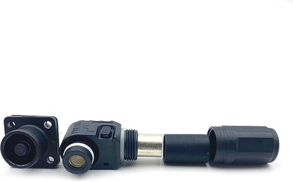 1 Set Battery Energy Storage Connector, 200A 50mm² High Current Connectors Quick Plug Terminal Black Right Angle Plug and Socket IP67 Waterproof Power Adapter (200A, Black)