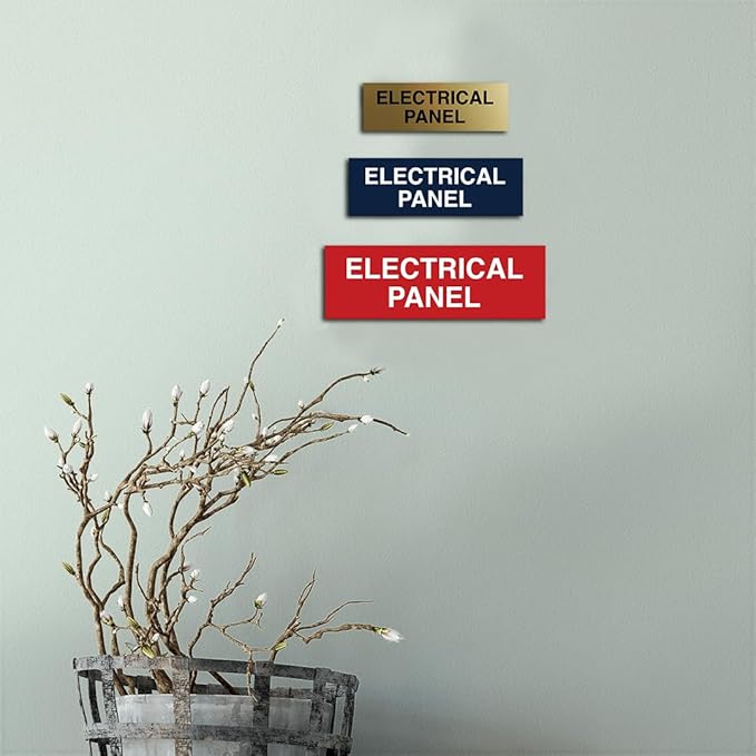 All Quality Basic Electrical Panel Sign - Fire Regulation Safety Compliance Sign - Blue - Medium (10 Pack)