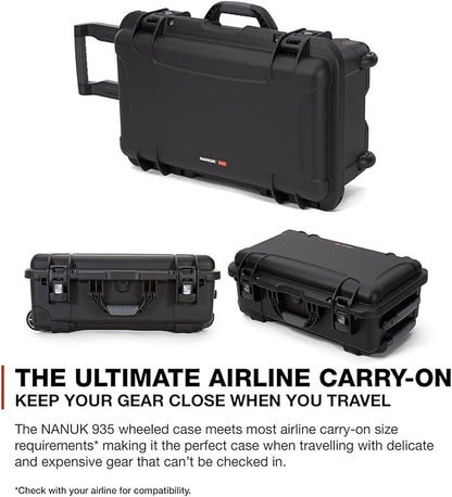 NANUK Wheeled Series 935 Lightweight NK-7 Resin Waterproof Protective Case