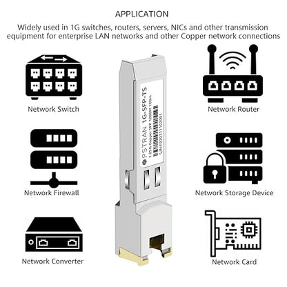OPSTRAN 1000BASE-T SFP RJ45 Copper Transceiver Module Compatible with Cisco Meraki MA-SFP-1GB-TX 100m Cat5e/6 4 Pack