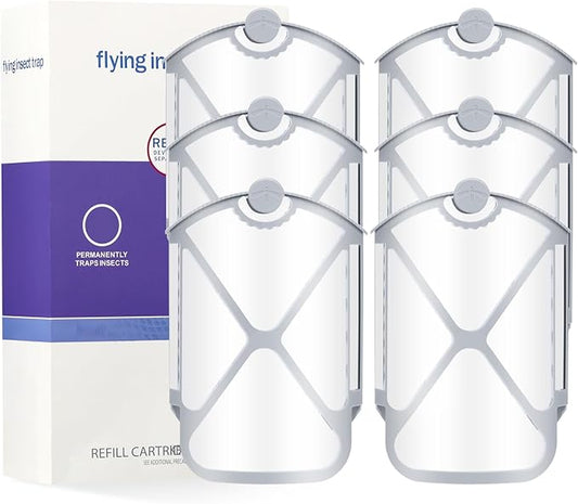 Husaco Flying Insect Trap Refills & 6 Cartridges, Compatible with M364A Refill (6 Cartridges)