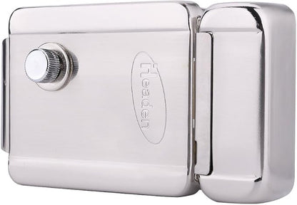 AMOCAM Electric Electronic Door Lock for Video Intercom Door Phone Vidoe doorbell DC 12V Stainless Steel E-Lock Support Wooden Glass Metal Fireproof Door
