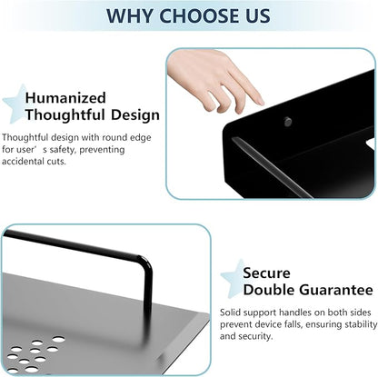 Projector Shelf,Floating Entertainment Center Shelves，DVD Player&Under Tv Wall Mount Shelf for Cable Box,WiFi Router,Tv Box,Game Console, Modem,Wall Mount Floating Shelf/Rack/Stand/Holder