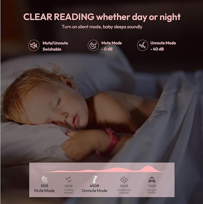 Forehead Thermometer for Adults, Kids & Babies, No-Touch Digital Thermometer with LCD Backlight Display, Fever Alarm and 1s Instant Reading - Pink