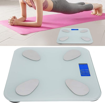 Advanced Smart Body Fat Scale Bluetooth Weight Scale with High Precision Sensors Digital Body Composition Analyzer BMI Measurement for Home Gym Fitness Tracking ABS Material