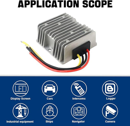 18V to 12V Step Down Converter 18V/24V/36V to 12V 15A 180W DC Buck Converter for Power Wheels RC Toys & Golf Cart VoltageRegulator with Overheat/Short-Circuit Protection