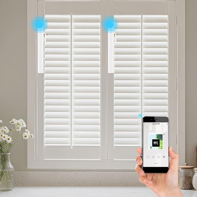 Zigbee Plantation Shutters Motor for Motorized Plantation Shutters and Automatic Curtain Opener, Requires Tuya Zigbee Hub (Only Motor)