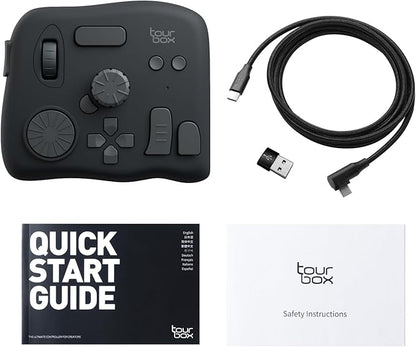 TourBox NEO - Customizable Editing Controller, Photo Color Grading Illustration Speed Editor, Intuitive Control Boost Productivity, Programmable Keyboard for Adobe CSP and More, Works with Mac/PC