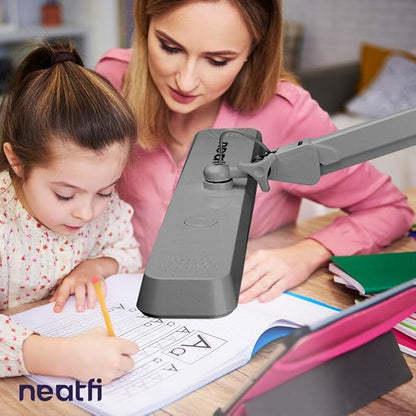 Neatfi XL 2,500 Lumens LED Task Lamp, 22 Inches Wide, 30W, 162 Pcs SMD LED, Eye-Caring, Desk Light with Clamp for Home, Office, and Study Room (Non-CCT, Silver)
