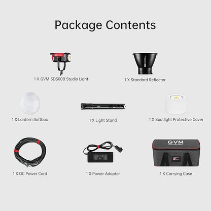 GVM 300W Photography Lighting Bi-Color Video Light with Bowens Mount Lantern Softbox and Stand CRI 97+ CCT 2700K~6800K 12 Lighting Scenes App Control Studio Lights for Photography