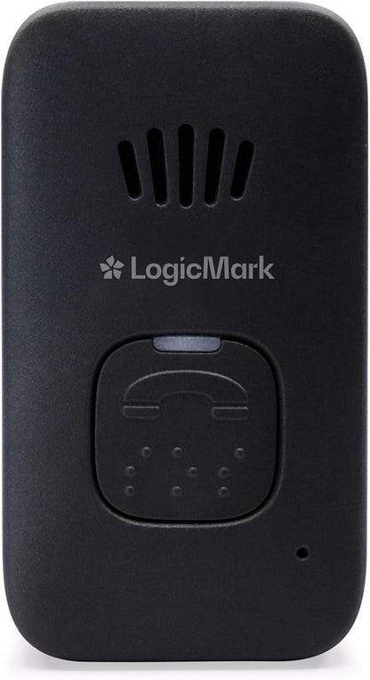 LogicMark Guardian Alert 911 Plus – No Monthly Fees, 2-Way Emergency Pendant for Seniors, with Fall Detection, Water Resistant, Direct 911 Connection Without a Landline