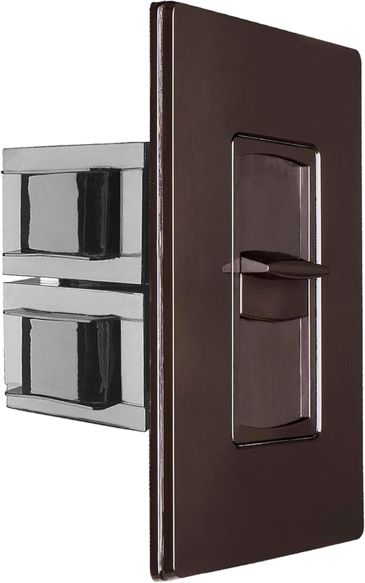 OSD Audio 100W Sleek, Modern, Minimalist Design in Wall Volume Control, Slider Brown Impedance Matching SLS100