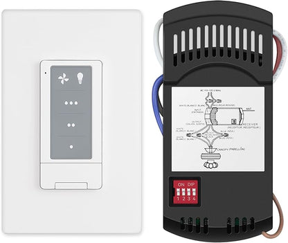 Universal Ceiling Fan Wall Remote Control Kit Replacement for Hampton Bay Hunter Harbor Breeze, 3-Speed Light Dimmer