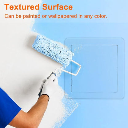 Suteck Plastic Access Panel for Drywall Ceiling 12 x 12 Inch Reinforced Plumbing Wall Access Doors Removable Hinged White