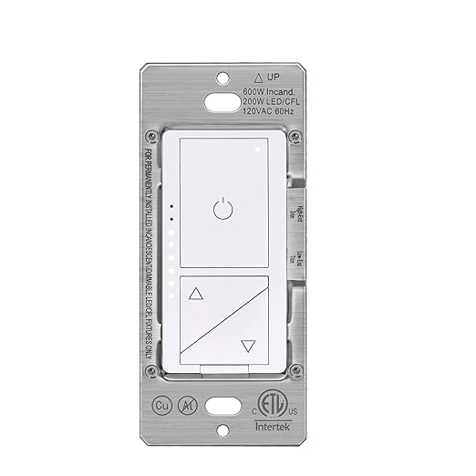 BESTTEN Super Slim Digital Led Dimmer Switch with Air Gap Power Cut Off Switch, 3 Button Control, Single Pole or 3 Way Dimmable Dimmer, Screwless Wallplate Included, ETL Listed, White