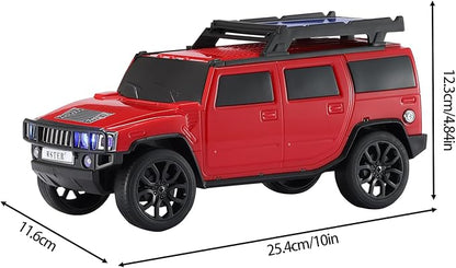 WSTER Solar Off-Road Car Bluetooth Speaker – HD Stereo Sound with TWS Pairing, TF/USB Playback, Portable Bluetooth Car Speaker for Home Audio, Outdoor Use & Retro Gifts for Men (Red)