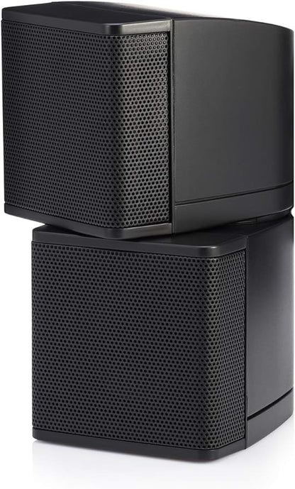 Pure Resonance Audio MC2.5B Dual 2.5” Swiveling Surround Sound Mini Cube Speaker (Pair, Black) (Without Brackets)