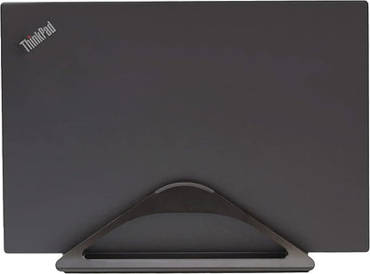 HumanCentric Vertical Laptop Stand for Desks in Matte Black, Upright Adjustable Holder to Dock Apple MacBook Stand, and Other Laptops to Organize Work & Home Office, Automatic Grip