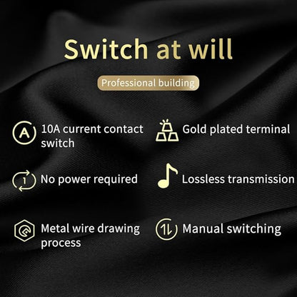 TKOWTB HiFi Lossless 4 in 1 Out 2 in 1 Out HiFi Stereo Audio Source Input Signal Switcher Switch Splitter Box(A) Easy Install