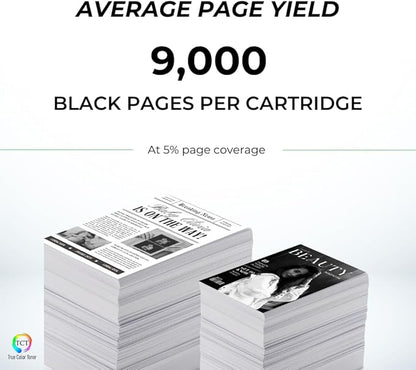 TCT TN810 Black Toner Cartridge - Compatible Replacement for Brother TN810 TN-810 Black Works with Brother HL‐L9410CDN L9430CDN EX470W MFC‐L9610CDN L9630CDN Printers (9,000 Pages)