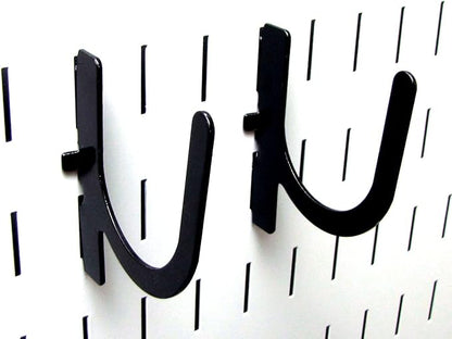 Wall Control 10-UH-003 B Slotted Pegboard U-Hook for Wall Control Pegboard Only, 3", Black