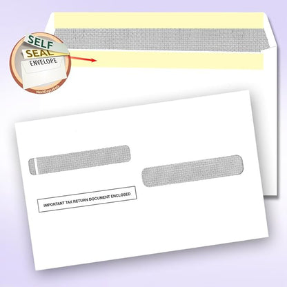W-2 Forms Blank Paper 4-Up Version"NO Instructions on Back" for Laser and Ink Jet Printer (Forms & Self Seal Envelopes) (100 Sets)