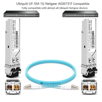 OPSTRAN 1000BASE-SX SFP Optical Transceiver Module Compatible with Ubiquiti Unifi UF-MM-1G 850nm 550m DDM Duplex LC MMF