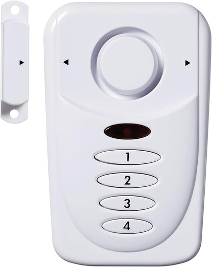 Sabre Elite Wireless Door Alarm with Exit/Entry Delay Mode, Home Mode & Keypad, Deters Intruders w/ 120dB Alarm Heard Up to 1,500 ft, Versatile Settings, Works on Both Left & Right Side Opening Doors
