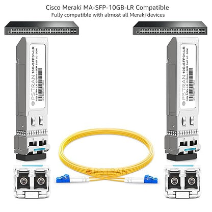 OPSTRAN 10GBASE-LR SFP+ Optical Transceiver Module Compatible with Cisco Meraki MA-SFP-10GB-LR 10G SFP+ LR 1310nm 10km DDM Duplex LC SMF