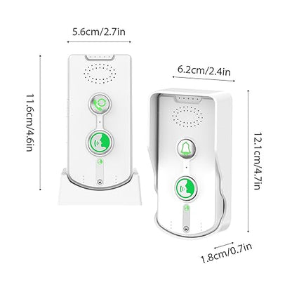 Swokely Rechargeable Wireless Intercom Unit, 2-Way Talking, 500 Meter Talking Distance, Power Saving, IP54 Water Resistance Rating, 2 Pcs, Suitable for Home, Office (White)