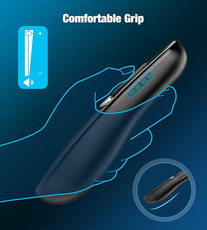 Presentation Clicker for TV LED LCD Screen Digital Presentation Clicker w Magnifier Highlight,2 in 1 Type C Presenter Remote Pointer Wireless with Volume Control for Classroom Teacher Projector Mac
