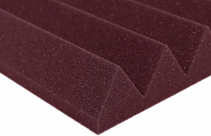 Foam Factory Inc 24 Pack Color Acoustic Foam Panel Studio Soundproofing Wedge Wall Tiles 12” X 12” X 2” (Plum)