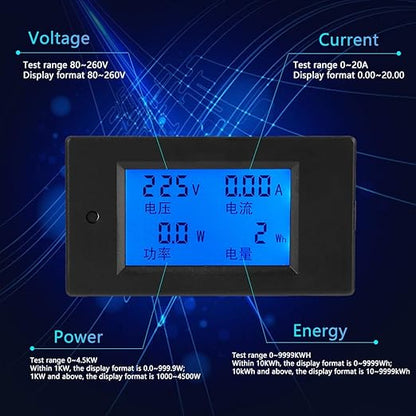 PZEM-021 LCD Display Digital AC Voltage Current Power Energy Meter - Accurate Measurement Tool for Home and Office Use
