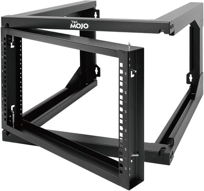 Tecmojo 6U Wall Mount Server Rack Swing Gate, 19in Computer/AV/Data/IT/Media Equipment, Black, Cold Rolled Steel, 24in Depth, Square&Tapped Holes