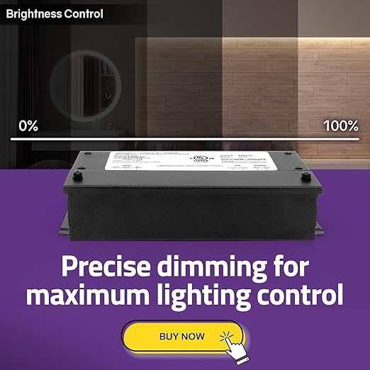 HitLights 300W Dimmable LED Driver, Electronic Transformer, 120V AC to 24V DC Power Supply for LED Strip Light, IP66 Rated, Dimming with TRIAC, 0-10V, 1-10V, Potentiometer, 10V PWM, UL Listed, Class 2