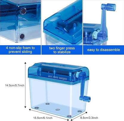 for Mini Hand Shredder - Portable Manual Paper Cutter for Home/Office Use