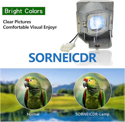 SORNEICDR Replacement Projector Lamp Bulb 5J.J9E05.001/5J.JCA05.001 Compatible with BENQ W1400, W1500, H6510BD, P1500, DW843UST, DX842UST, MW831UST, MW843UST, MX842UST Projectors, with Housing
