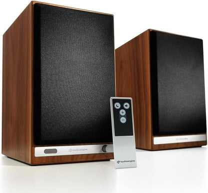 Audioengine HD6 Premium Powered Bookshelf Speakers | 150W Audiophile-Grade Bluetooth 5.0 Speakers with aptX HD | 24-Bit DAC | Real Wood Veneer