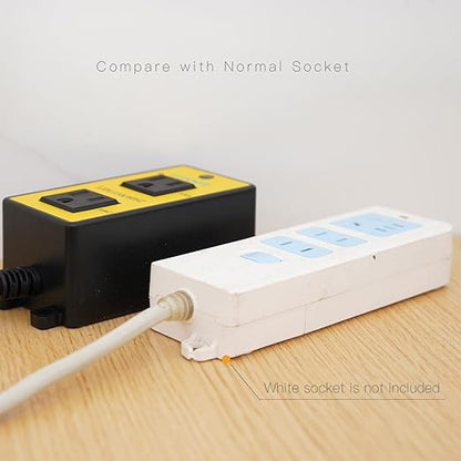 KTNNKG Automatic Remote Vacuum Switch，Load Sensing Outlets,Power Tool/Table Saw Turns Vac Cleaner On and Off Automatically(1s Delay On and 7s Delay Off),120V/15A/60Hz/1800W