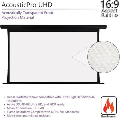 Elite Screens Saker Tab-Tension AcousticProUHD RC1 Kit, Acoustically Sound Transparent Projector Screen, SKT150UH2-E12-AUHD
