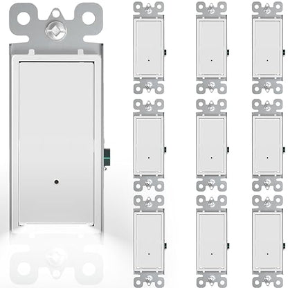10Pack SOZULAMP Wall Switch with Night Light - Combination Nightlight and Single Pole Light Switch