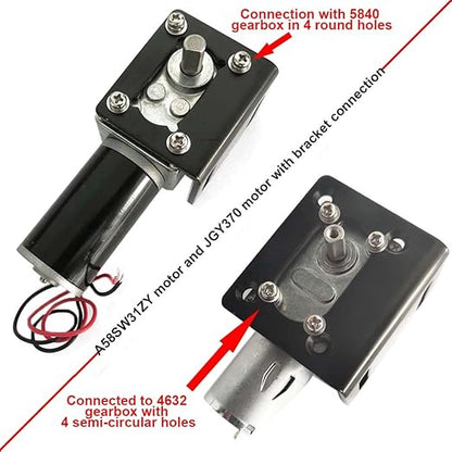 Bringsmart Mini Mounting Brackets of A58 Worm Gear Motor with Screw Motor Support for Fixed Motors (Bracket)
