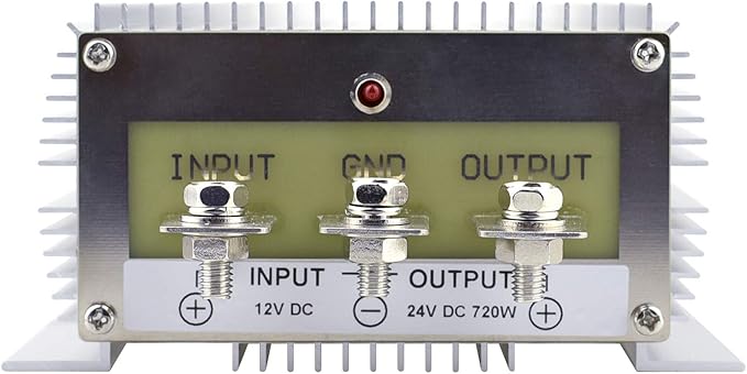 Cllena Waterproof DC/DC 12V to 24V Boost Converter 30A 720W Step Up Voltage Regulator Module Car Power Supply Voltage Transformer (Input 10V-16V)