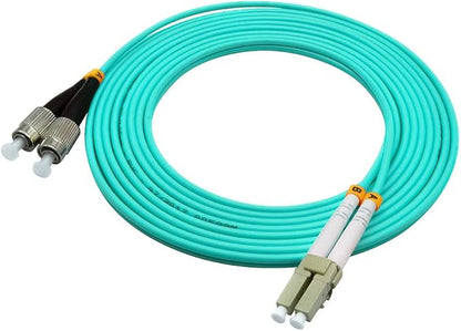 Jeirdus 100 Meters 328ft LC to FC Duplex 50/125 10G OM3 Multi-Mode Fiber Optic Cable Jumper Optical Patch Cord LC-FC