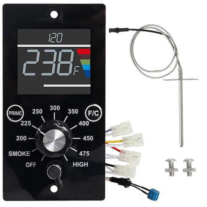 Upgrade Digital Control Board Kit Compatible with Pit Boss Tabletop Wood Pellet Grills Mahogany 150PPS BBQ Replacement Control Panel Temperature Controller with RTD Temperature Sensor Probe